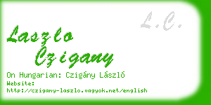 laszlo czigany business card