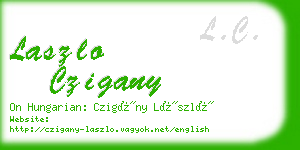 laszlo czigany business card